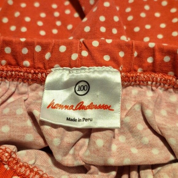 Hanna Andersson girls size 100 or 4 pink with white polka dot skirt, VGUC - Picture 4 of 5